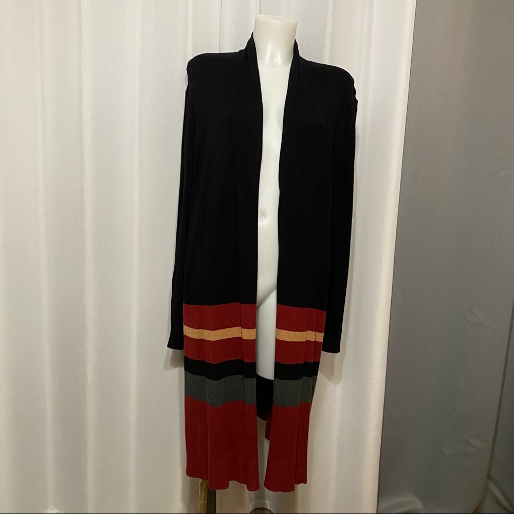 Lane Bryant Knitted Striped Open Front Duster Cardigan Size 18/20